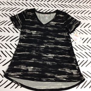 Extra small LulaRoe black and white t-shirt